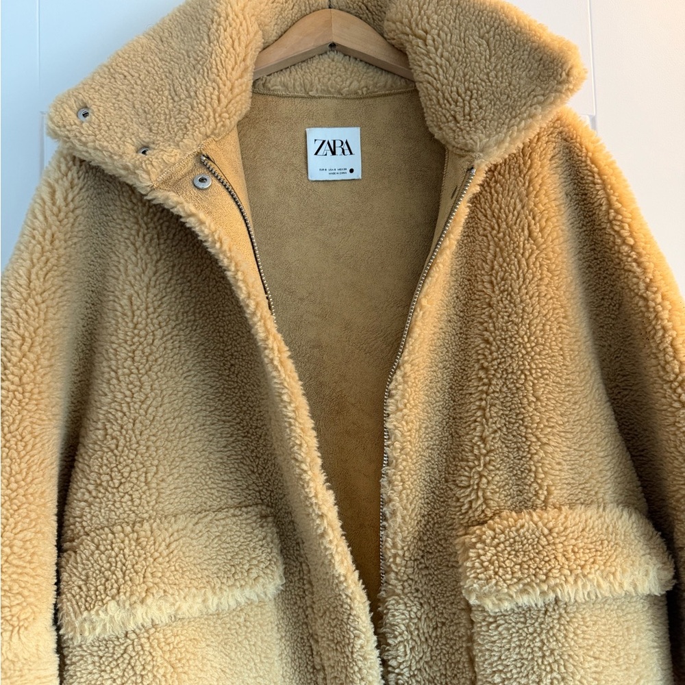 Zara Teddy Jacket Size S - Picture 6 of 8